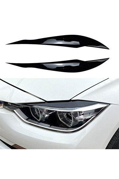 Choice ملصقات غطاء حاجب لمصباح السيارة الأمامي باللون الأسود اللامع، قطعتين، ...