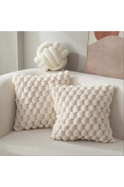 Choice 450*450 مم، قطعة واحدة بيج، قطعة واحدة، غطاء وسادة بنمط سلحفاة شبكية أناناس، غطاء وسادة ناعم ثلاثي الأبعاد