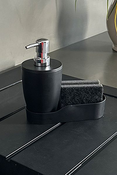Prima Nova Δοχείο υγρού σαπουνιού Pure Bowl Kitchen-μαύρο