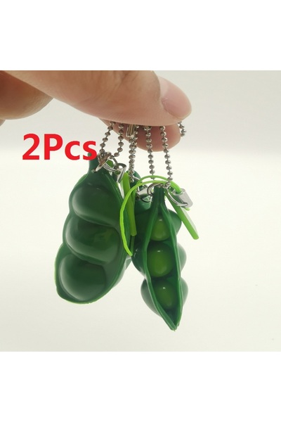 Choice Pea-2pcs 2Pcs Peapod Fidget Toy Squeeze A Bean Edamame Pea Keychain Ke...