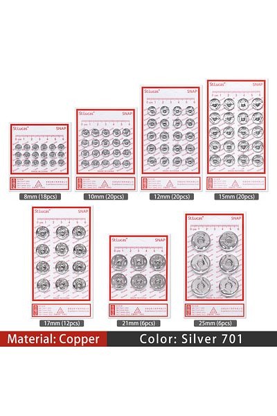 Choice St Lucas Brass Metal Snap Button DIY Doll Clothes Metal Invisible Snap Buckle Doll Clothing Garme...