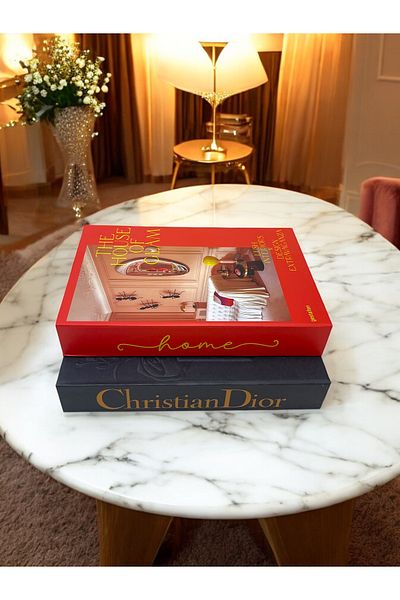 Saccura Decor Decorative Book Box Set - Glamour Box Set of 2