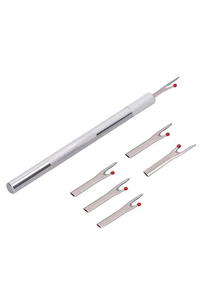 Choice Sewing Seam Cutter Metal Seam Ripper Set With 5pcs Replacement Blade Handle Stitch Unpicker For S...