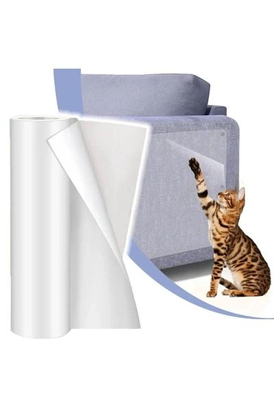 Choice 1 Roll Anti Cat Scratch Furniture Protector Tape Self-Adhesive PVC Transparent Tape Couch Guard P...