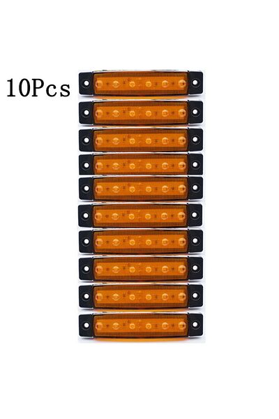 Choice 12v 10x Yellow Shiyan 6 Smd Led Car Auto Truck Lorry Trailer Side Marker Indicators Turn Signal Ligh