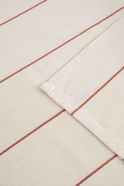 Denizli Concept Față de masă Luna cu dungi de culoare cărămidă - Design modern și elegant - 150x220 Cm