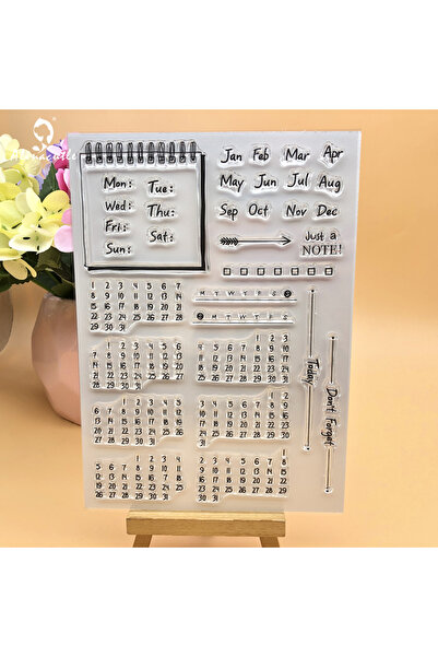 Choice طوابع تقويم شفافة من أليناكوتل، طوابع تقويم، دفتر يوميات، ديكور، سجل ق...