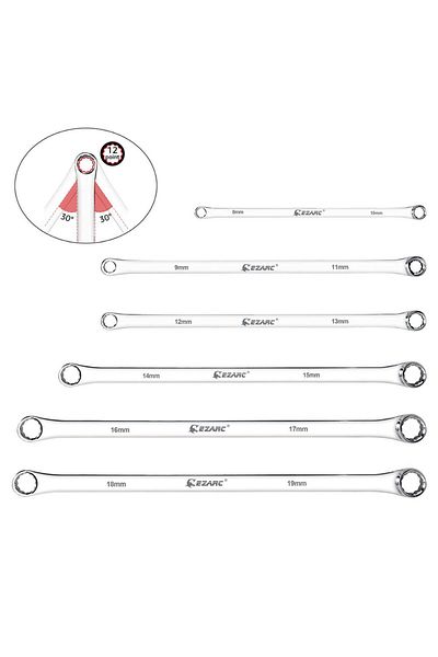 Choice 14mm - 15mm EZARC Extra Long Double Ring Box End Spanner Aviation Wrench Strong Power Less Effort Me