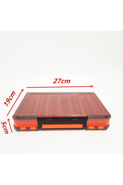 Choice Red Double Sided Fishing Gear Box 14 Grid Mino Fake Bait Storage Box Portable Fishing Tool Accessori