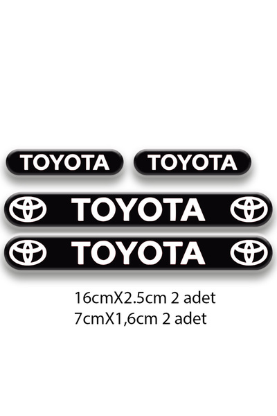 MOTOSEPETİM Otomobil TOYOTA 3D DAMLA 4'LÜ OTO STİCKER SET 2