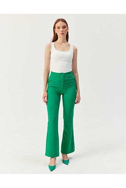 EMNORA Hafif İspanyol Paça Pantolon Yeşil