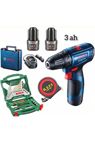 Bosch Gsb 120 Li Darbeli Vidalama (3 AH ÇİFT BATARYALI) , 50 Parça Uç Seti Ve...