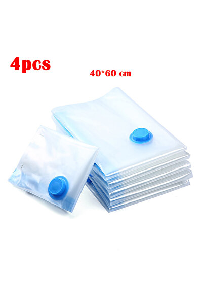 Choice 4 قطع 40 × 60 4 قطع أكياس تخزين مفرغة من الهواء للملابس واللحاف والفرا...