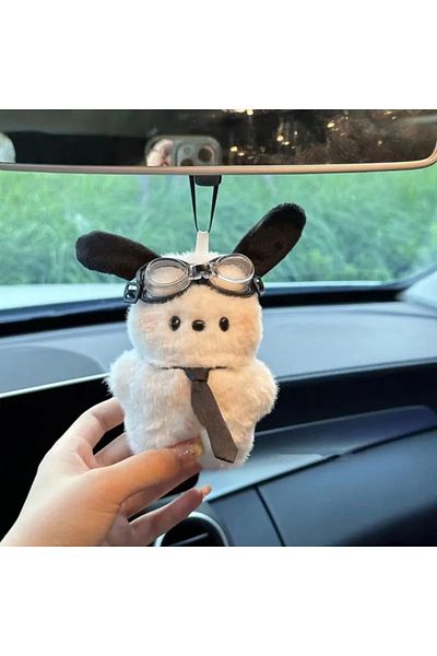 Choice 01 Plush Pochacco Doll Anime Cartoon Bag Pendant Car Keychain Accessories Kawaii Sanrio Keychain Bow