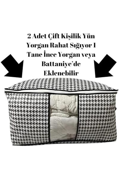 STOREMAX Ntwork 5Pcs Mega Size Windowed Storage Bag Set 64X46X34 Large Size Quilt Storage Bag Blanket Pillow Bedding