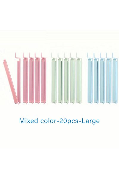 Choice 20pcs-mixed Color-l 5/10/20pcs Portable Kitchen Storage Food Snack Seal Sealing Bag Clips Sealer Cla