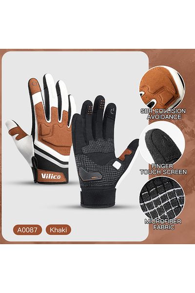 Choice XL A0087-BN Touch Screen Cycling Gloves Winter Thermal Warm Windproof Full Finger Waterproof Bicycle