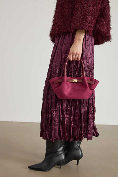 EMNORA Pei Suede Mini Bag - Plum