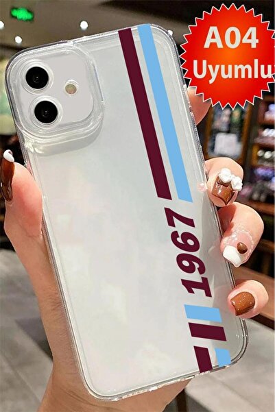 3GEN CASE حافظة سيليكون شفافة بنمط ملون متوافقة مع هاتف سامسونج جالاكسي A04