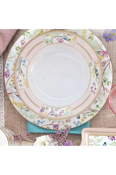 EasyLife Birds Melody Series Porcelain Soup Plate 21.5cm