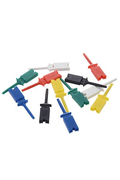 Choice 10pcs/set Test Hook SMD IC 6 Colors Clip Grabbers Test Probe