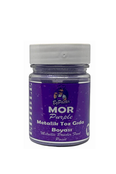 By Paster Metalik Toz Boya Mor 10 gr Yenilebilir Simli Boya