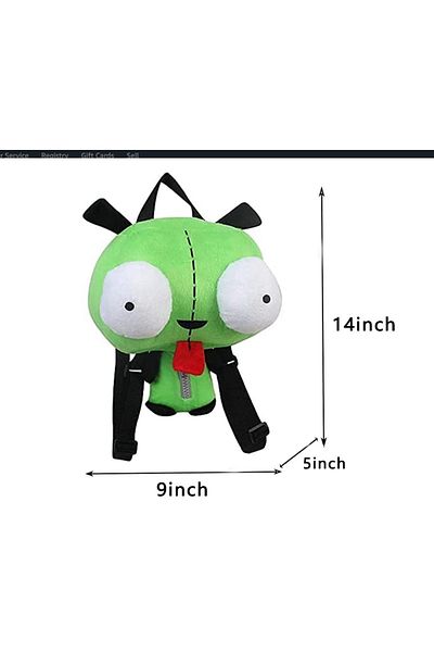 Choice White New Alien Invader Zim 3d Eyes Robot Gir Knapsack Cute Stuffed Plush Green Kawaii Plush Doll Kn