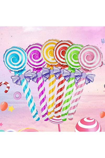 Choice مزيج آخر 6/12/24 قطعة من بالونات القصدير على شكل مصاصة يدوية لحفلات ال...