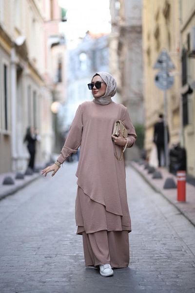 NS Moda Hijab Lina Set Mink Model-511