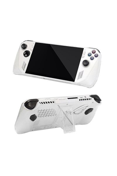 DITIPOO Transparent Shockproof Protective Case Pc Transparent Handheld Console Shell Full Coverage With Kick