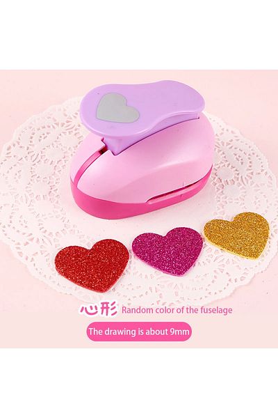 Choice 1 9mm 8/16/25/38/50mm Random Color Heart Punch Diy Embossing Punches Scrapbooking Machine Paper Cutt