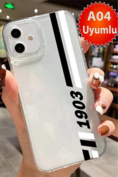 3GEN CASE Samsung galaxy a04 compatible transparent silicone case with fan pattern