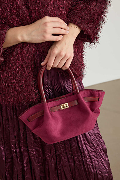 EMNORA Pei Suede Mini Bag - Plum