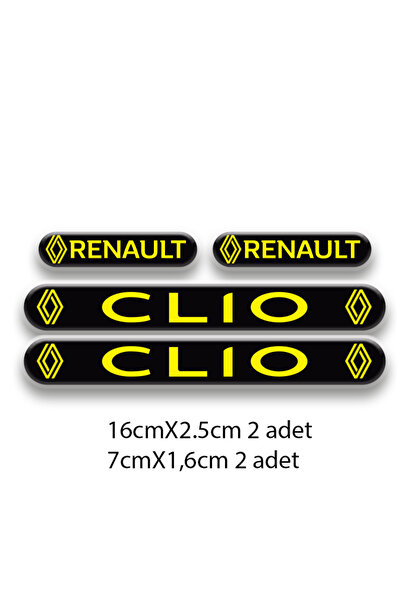 MOTOSEPETİM Otomobil CLİO 3D DAMLA 4'LÜ OTO STİCKER SET 2