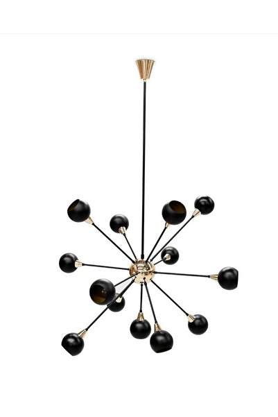 Lamp Han Ahtapot Serisi Siyah Modern Tasarım Avize