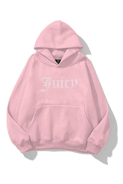 Trendiz PinkUnisex суичър с принт с камъни