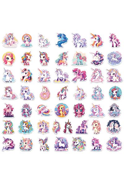 Choice Unicorn 50pcs 50pcs Cute Unicorn Cartoon Animals Graffiti Stickers Diy Phone Guitar Laptop Notebook