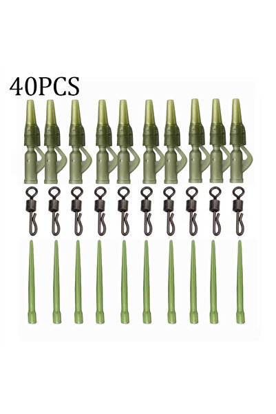 Choice 40 قطعة من ملحقات صيد سمك الشبوط، مشابك رصاص، مشابك ذيل دوارة سريعة ال...