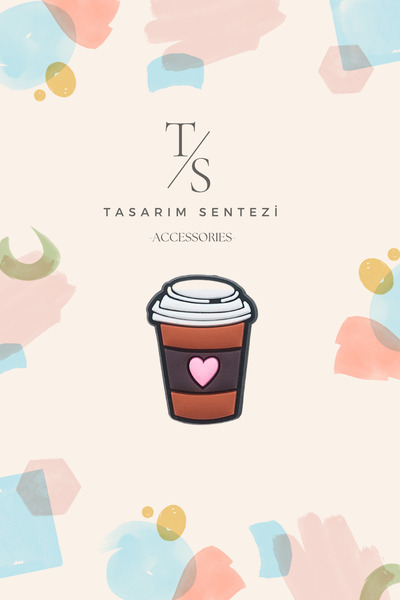 Tasarım Sentezi Rozet Silikon Broş Kahve Coffee Nescafe Starbucks Kaptan Yaka...