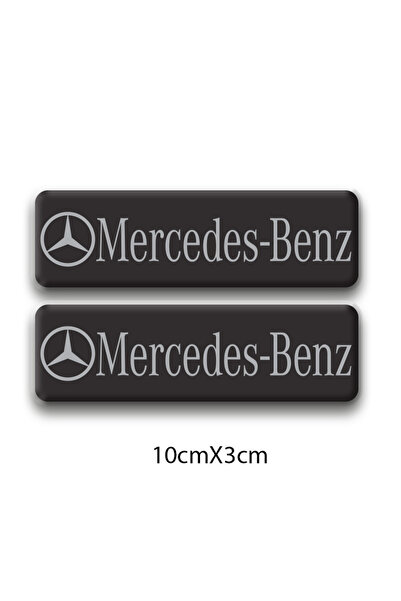 PROMOT 3D OTOMOBİL AKSESUAR STİCKER MERCEDES 3D DAMLA 2'Lİ LOGO 004