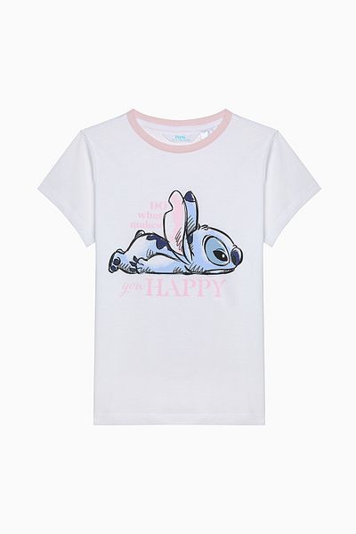 Penti Optical White-Pyjama-Set für Mädchen von Stitch – Stitch-Kollektion