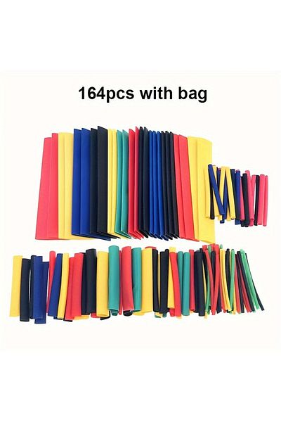 AOKIN 164pcs With Bag 164/328pcs 2:1 Heat Shrink Tubing Insulation Polyolefin Shrinking Assorted Tube Wire