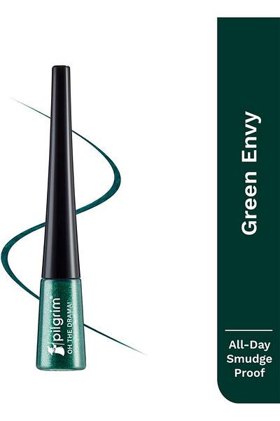 Pilgrim Green Envy Metallic Eyeliner Long Lasting & Smudge Proof Enriched with Argan Oil