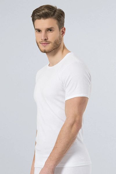 ByDon 5 τμχ Ανδρικά μπλουζάκια με λαιμόκοψη Lycra κοντομάνικα (εσώρουχο) 92% βαμβάκι, 8% ελαστάνη