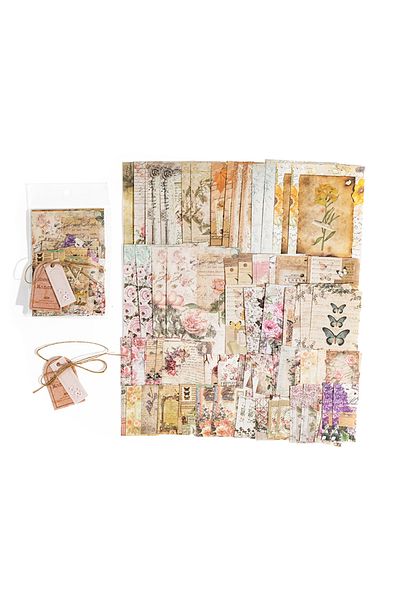 Choice A Jianqi 100pcs/pack Decor Scrapbook Vintage Materials Paper Combo Kit Diy Junk Journal Collage Pho.