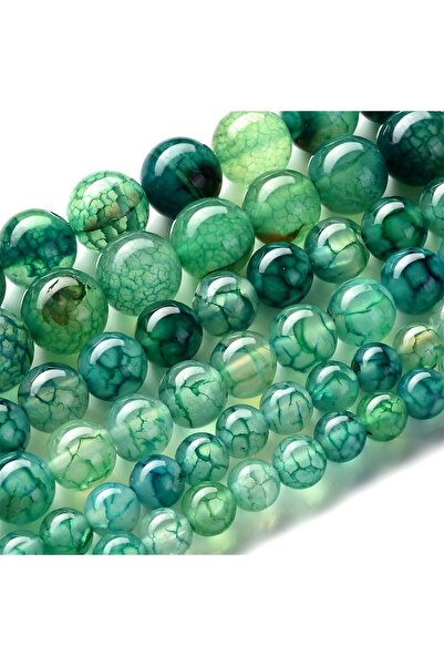 Choice 8mm(around 45pcs) Natural Green Dragon Agates Round Loose Spacer Beads...
