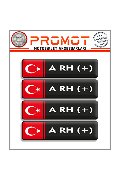 MOTOSEPETİM Kan Grubu Kask Set Sticker Etiket Motor Bisiklet Araba 001