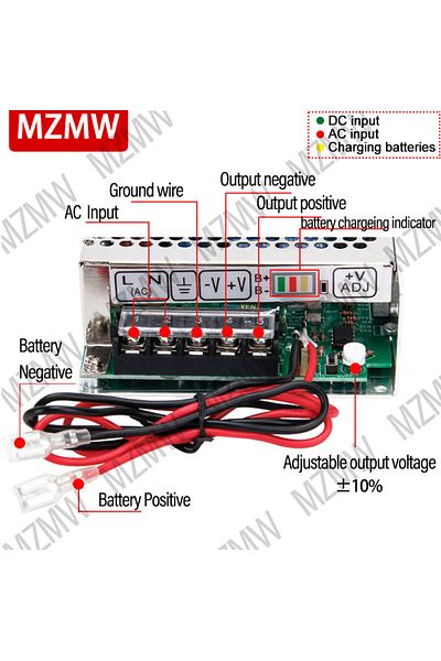 MZMW 35w 12v 100-120v/200-240v Ups/charge Function Switching Power Supply Sc-35w 60w 120w 180w 12v 2
