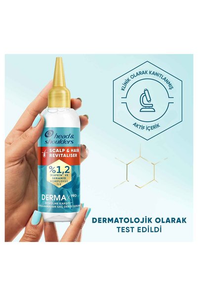 Head & Shoulders Dermaxpro Scalp & Hair Revitaliser Anti-Hair Loss Leave-In Scalp Serum Caffeine and Ceramide