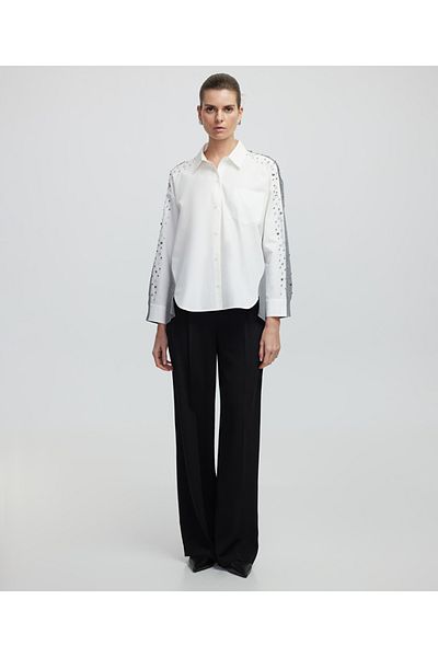 İpekyol Knitwear and Poplin Mix Shirt